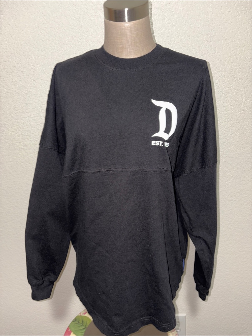 Disney Black Sweatshirt with White 'D' Logo